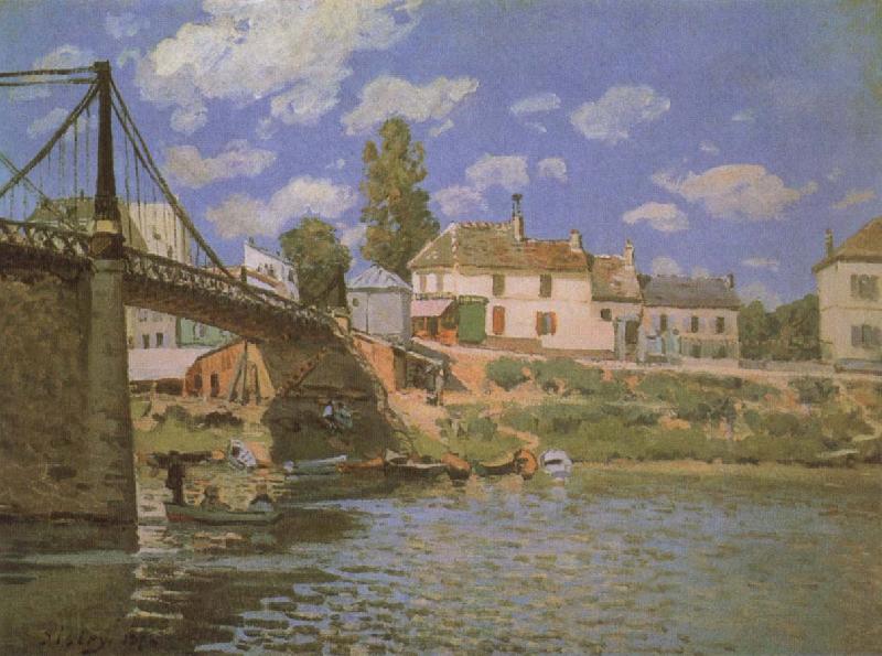 Alfred Sisley The Bridge at Villeneuve-la-Garenne